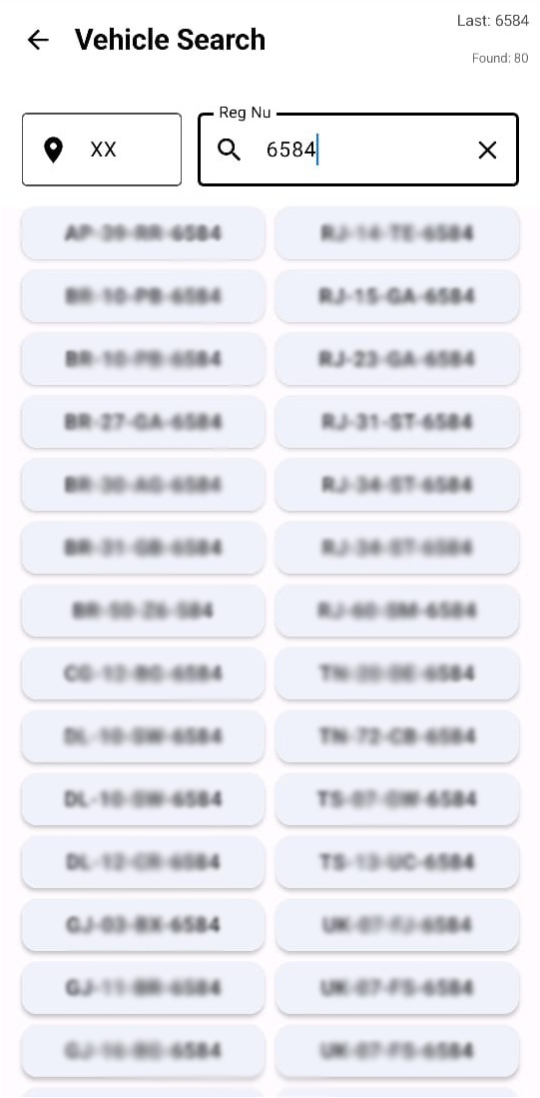 Vehicle Repo Mobile App Interface